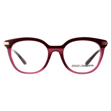 Lunettes Dolce & Gabbana DG3346 3247 bordeaux transparent bordeaux rose or