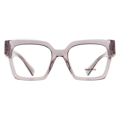 Miu Miu MU04UV 11Q1O1 gestreifte Brillenfassung in Tabak