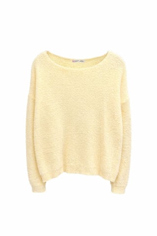 Asymmetrischer Kragen Strickpullover