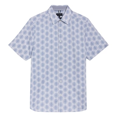 Ted Baker Pearsho Kurzarmhemd Mit Kreis-geometrie, Weiß