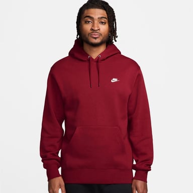 Nike - "Club" Hoodie zum Überziehen für Herren, Fleece (Dunkelrot)