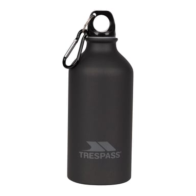 Trespass Trinkflasche Swig mit Karabiner (0,5 Liter) (Matt Schwarz)