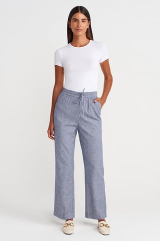Weite Tencel-Hose mit Kordelzugbund