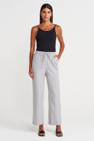 Weite Tencel-Hose mit Kordelzugbund