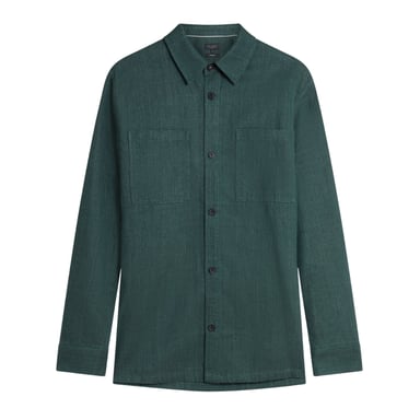 Ted Baker Shaww Delave Leinenhemd, Dunkelgrün