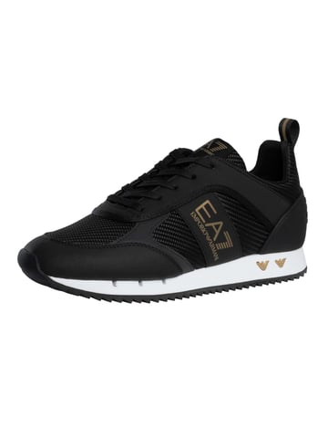 EA7 Sneakers Aus Carbon-Mesh Mit Logo, Schwarz