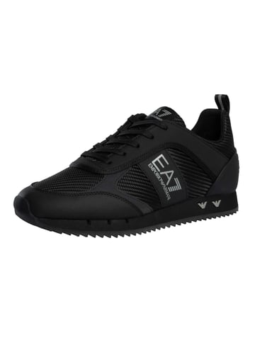 EA7 Sneakers Aus Carbon-Mesh Mit Logo, Schwarz