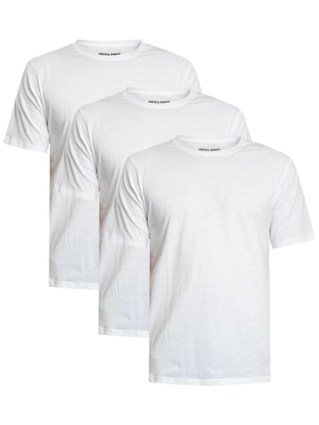 Jack & Jones 3Er-Pack Basic-T-Shirts, Weiß