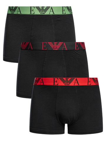 Emporio Armani 3 Packungsstämme, Schwarz