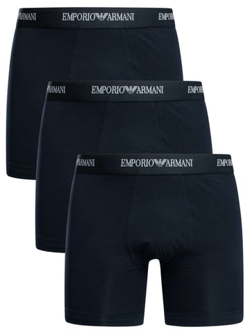 Emporio Armani 3Er-Pack Stretch-Boxershorts, Blau