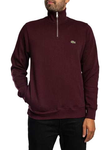 Lacoste Interlock-Sweatshirt Mit Hohem Kragen, Rot