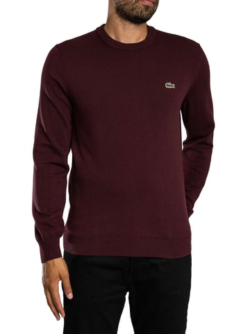 Lacoste Strickpullover Mit Logo, Rot