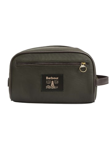 Barbour Wachs-Waschbeutel, Grün