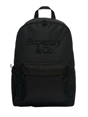 Superdry Rucksack Mit Firmenlogo, Schwarz