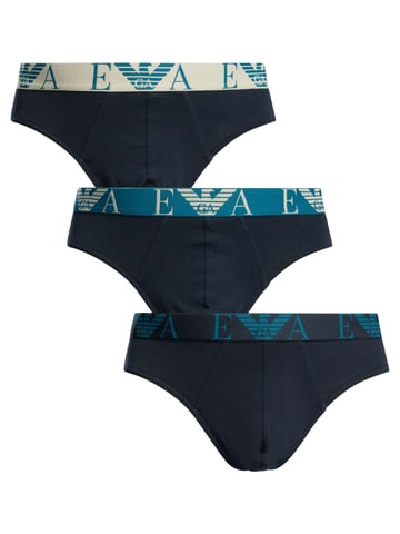 Emporio Armani 3 Pack Briefs, Blau