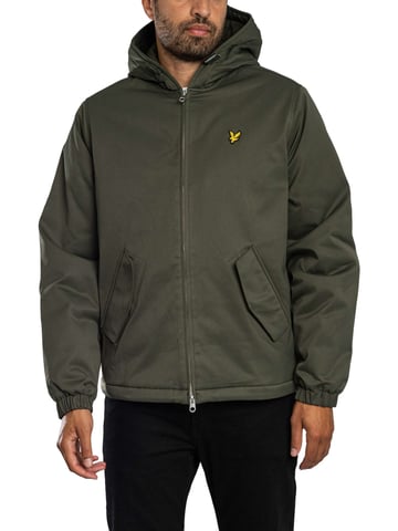 Lyle & Scott Wattierte Jacke Mit Kapuze Und Reißverschluss, Grün