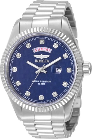 Invicta Specialty 51043 Herrenuhr - Quarzwerk - Edelstahl mit blauem Zifferblatt - 43 mm