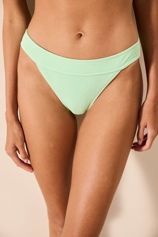 Tief geschnittene gerippte Hipster-Bikini-Hosen