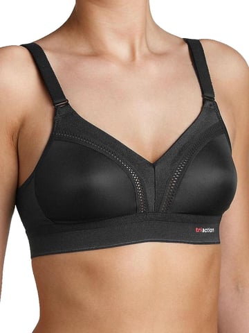 Triaction Workout Non Wired Sports Bra Black