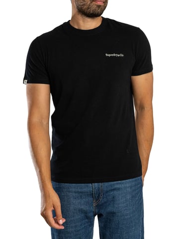 Superdry Essential Firmenlogo T-Shirt, Schwarz