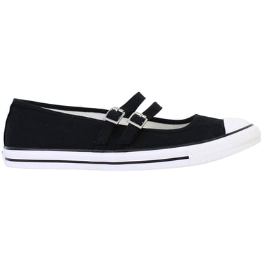 Converse Chuck Taylor All Star Dainty Mary Jane Damen Schwarz Plimsolls