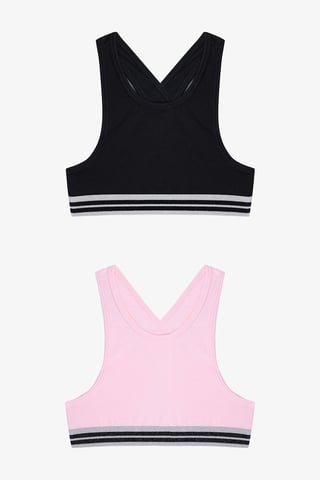 2er-Pack Jugend Baumwolle Elasthan Tanktops