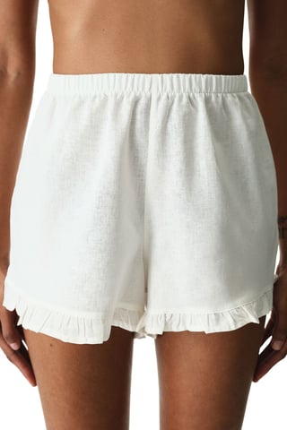 Ärmellose Bluse aus Leinen-Viskose