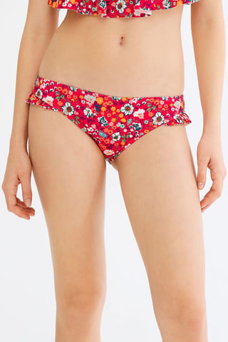 Blumige Low-Waist Hipster-Bikinihose