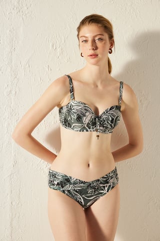 Blumen-Mittelhoch-Hipster-Bikinihosen