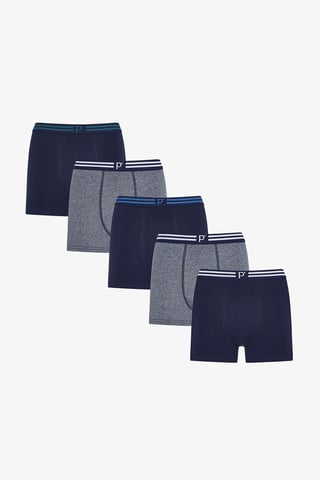 Herren Midwaist Baumwoll-Boxershorts, 5er-Pack