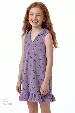 Bedruckter Strick-Mini-Kaftan-Überwurf
