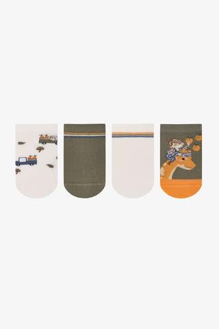 Jugend Crew Socken, 4er-Pack