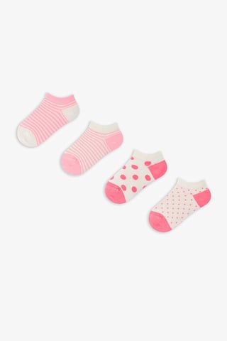 4er-Pack gestreifte Crew-Socken