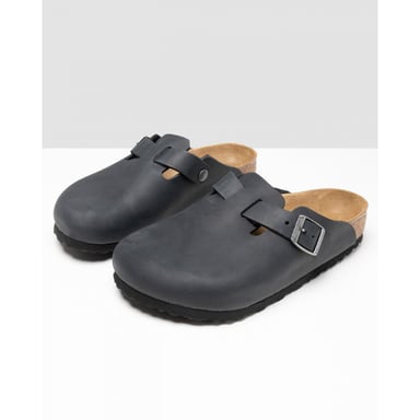 Birkenstock Boston Ledersandalen für Herren in Schwarz