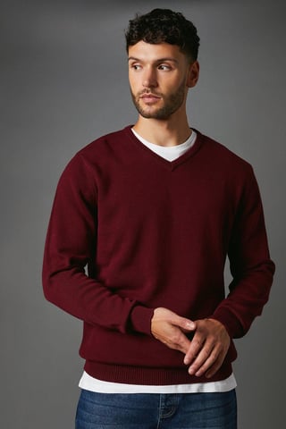 Premium Pure Cotton V-neck Jumper