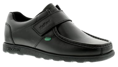 New Mens/Gents Black Kickers Fragma Touch Fastening School Shoes.