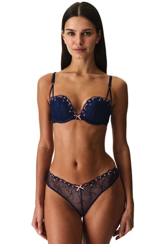 Bestickter Spitzen-Push-up-BH