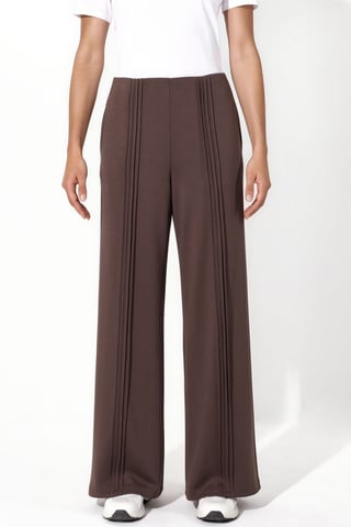 Modal-Touch-Rippdetail-Hosen mit geradem Bein