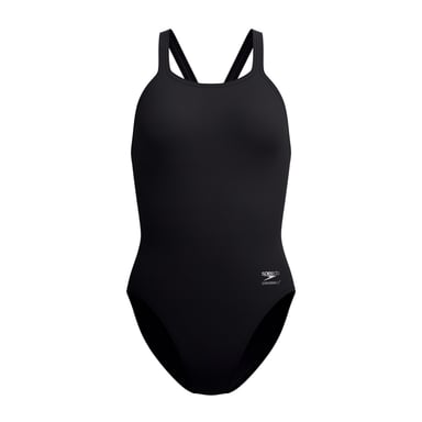 Speedo - Badeanzug für Damen, Leaderback (Schwarz)