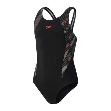 Speedo - "Hyperbloom Splice" Badeanzug für Mädchen (Schwarz)