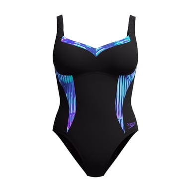 Speedo - "Lunaelustre" Badeanzug für Damen, Gestaltgebend (Blau)