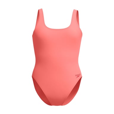 Speedo - Badeanzug für Damen, Tiefer Rückenausschnitt (Orange)