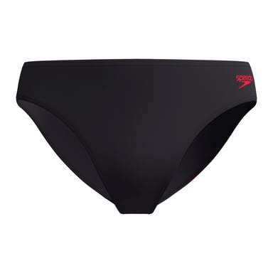 Speedo - "Hyperboom Splice" Schwimmshorts für Herren (Schwarz/Koralle)