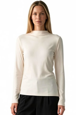 Slim Fit Halbturtleneck-Bluse
