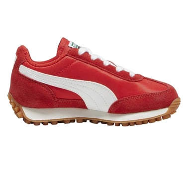 Puma - "Easy Rider" Vintage Sneaker für Kinder, Wildleder (Rot/Weiß)