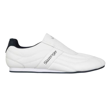 Slazenger - "Warrior" Sneaker für Herren, Leder, Zum Anschlüpfen (Weiß/Marine)