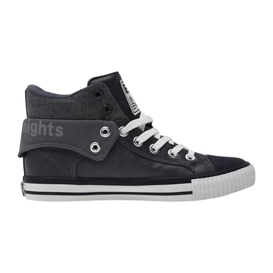 British Knights - "Roco" High Top Turnschuhe für Herren, Umgeschlagener Schaft (Dunkelgrau/Schwarz)
