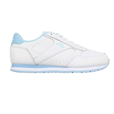 Slazenger - Sneaker für Damen, Beschichtetes Leder (Weiß/Hellblau)