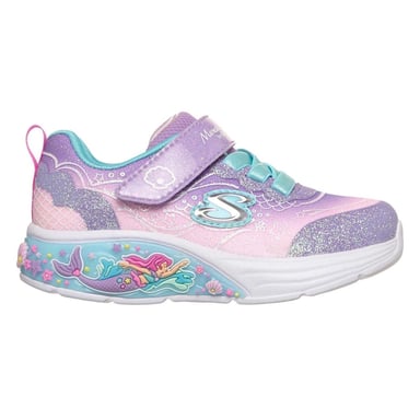 Skechers - Meerjungfrau Sneaker für Kinder, Leder, Aufleuchtend (Violett)