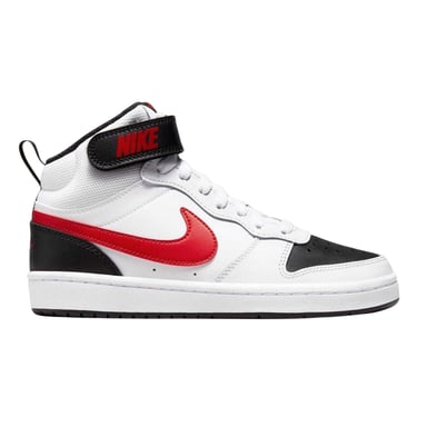 Nike - "Court Borough" High Top Turnschuhe für Jungen, Hoch geschnitten, Flach (Weiß/Schwarz/Rot)